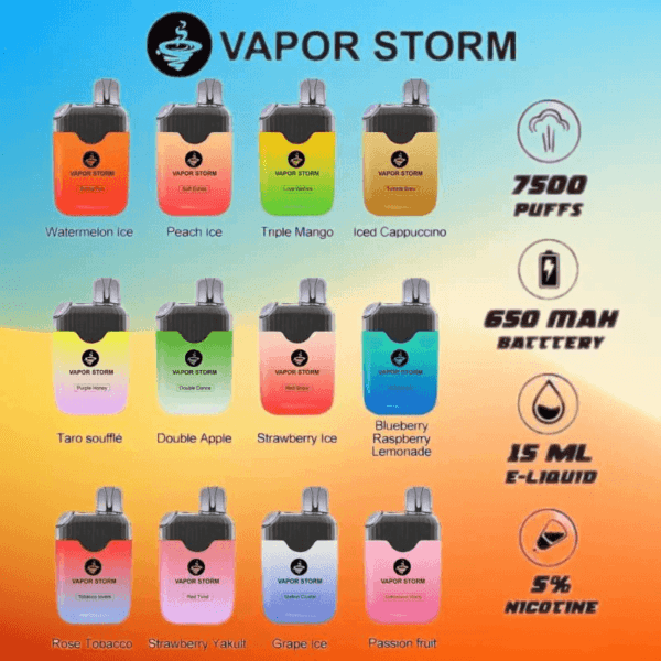 Vapor Storm風暴電子煙7500口（5%）一次性 - Image 2
