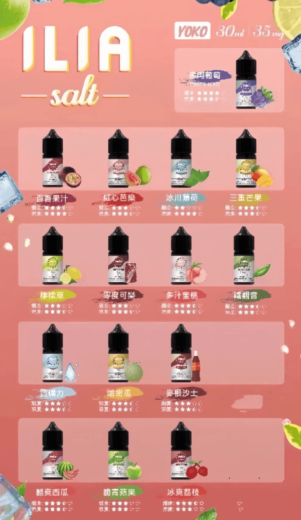 ILIA哩啞糖果果汁主機小煙油3.5%30ml - Image 2