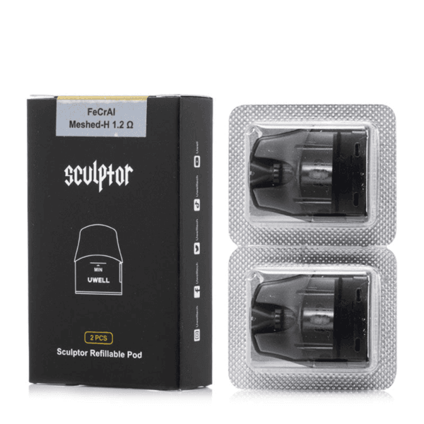 UWELL SCULPTOR雕塑家 11W電鍍金屬雕刻空倉煙彈 - Image 6