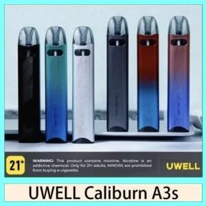 UWELL Caliburn A3S咖哩棒A3S POD電子煙主機官網評價說明書